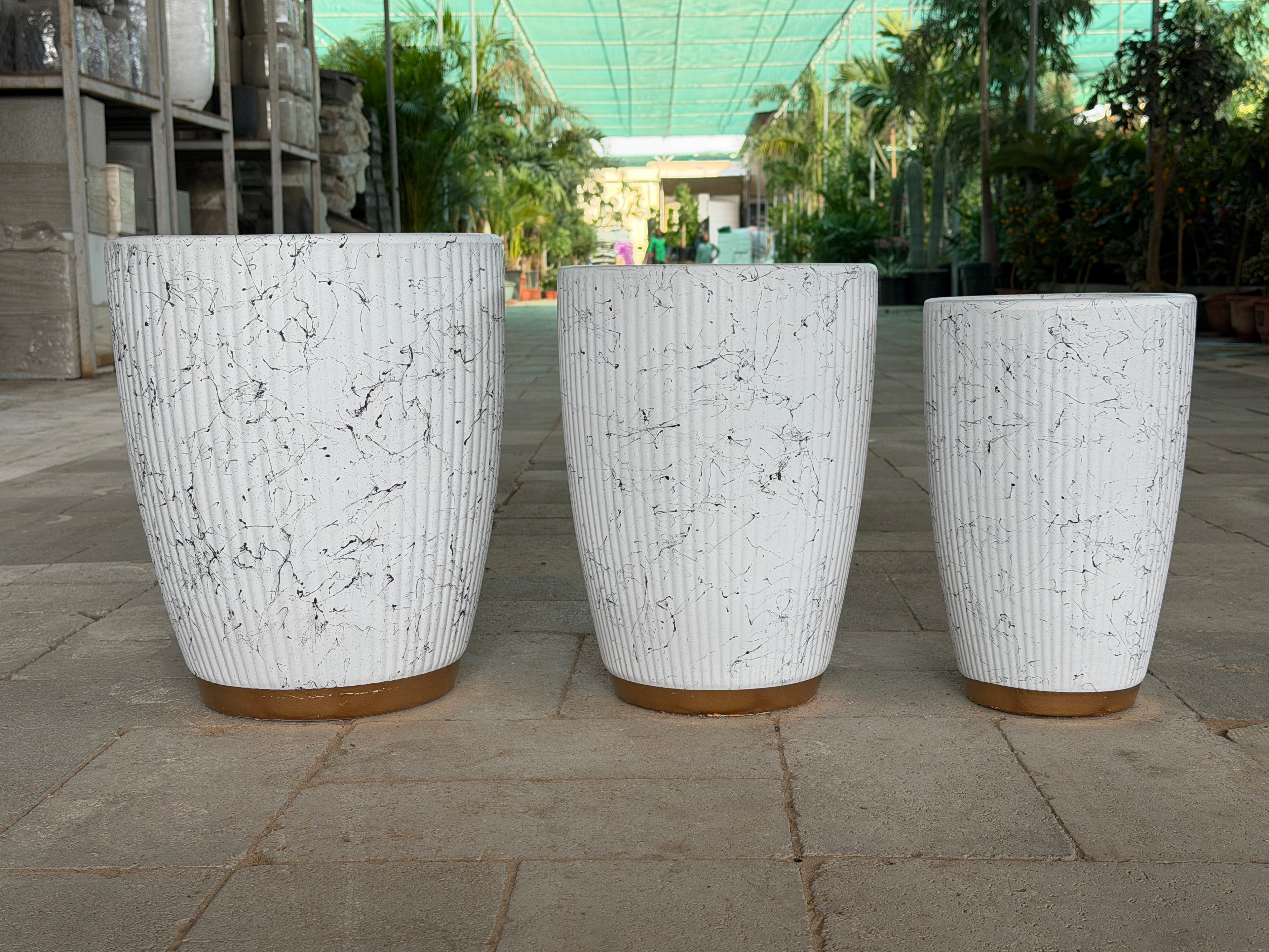 Terra – Shaded White Ceramic Planter