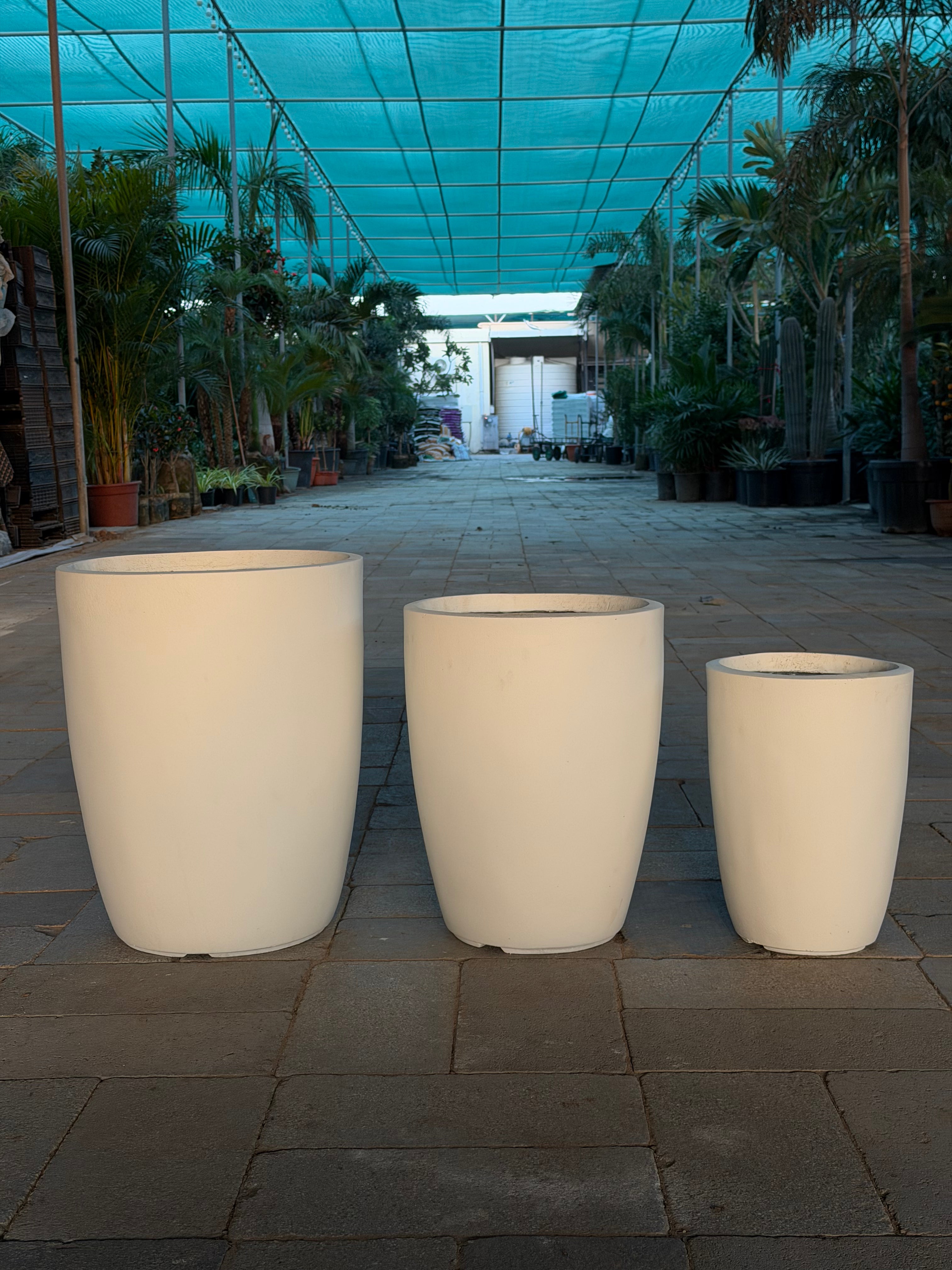 Nova – White Fibre Clay Planter
